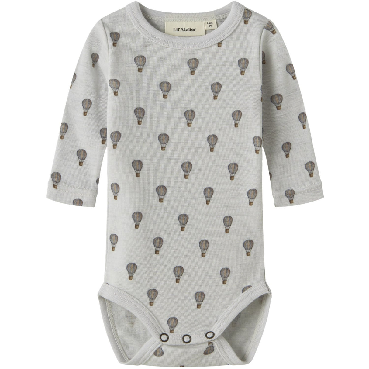 Lil'Atelier Oyster Mushroom Airbaloon Nbmnoel Nor Wool Ls Slim Body Lil