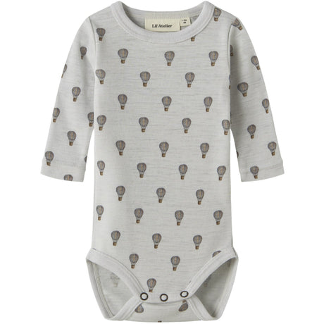 Lil'Atelier Oyster Mushroom Airbaloon Nbmnoel Nor Wool Ls Slim Body Lil