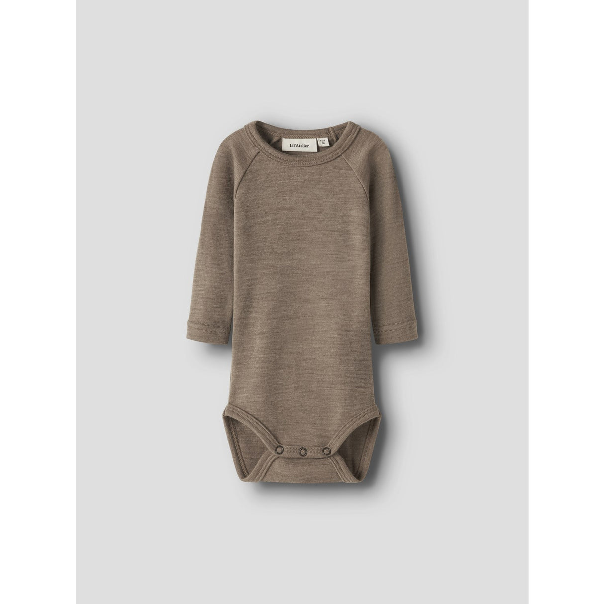 Lil'Atelier Sepia Tint Melange Nbnnester Wool Ls Slim Body Lil