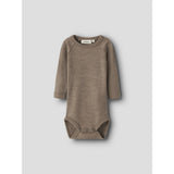 Lil'Atelier Sepia Tint Melange Nbnnester Wool Ls Slim Body Lil