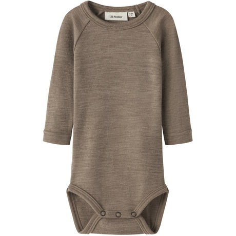 Lil'Atelier Sepia Tint Melange Nbnnester Wool Ls Slim Body Lil