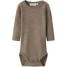Lil'Atelier Sepia Tint Melange Nbnnester Wool Ls Slim Body Lil