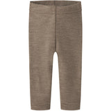 Lil'Atelier Sepia Tint Melange Nbnnester Wool Slim Leggings Lil