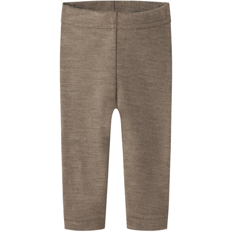 Lil'Atelier Sepia Tint Melange Nbnnester Wool Slim Leggings Lil