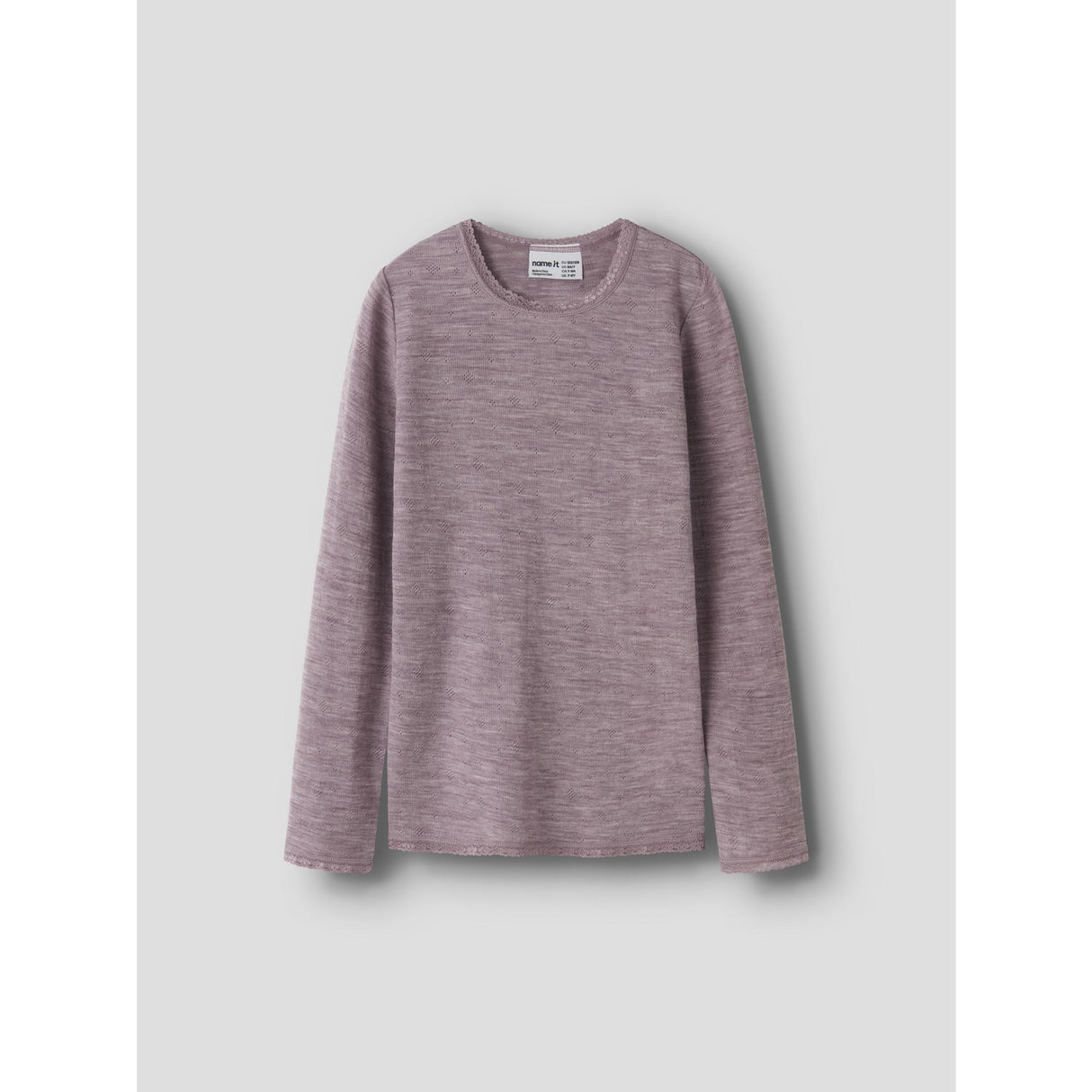 Name It Toadstool Nkfwang Wool Needle Ls Top Solid