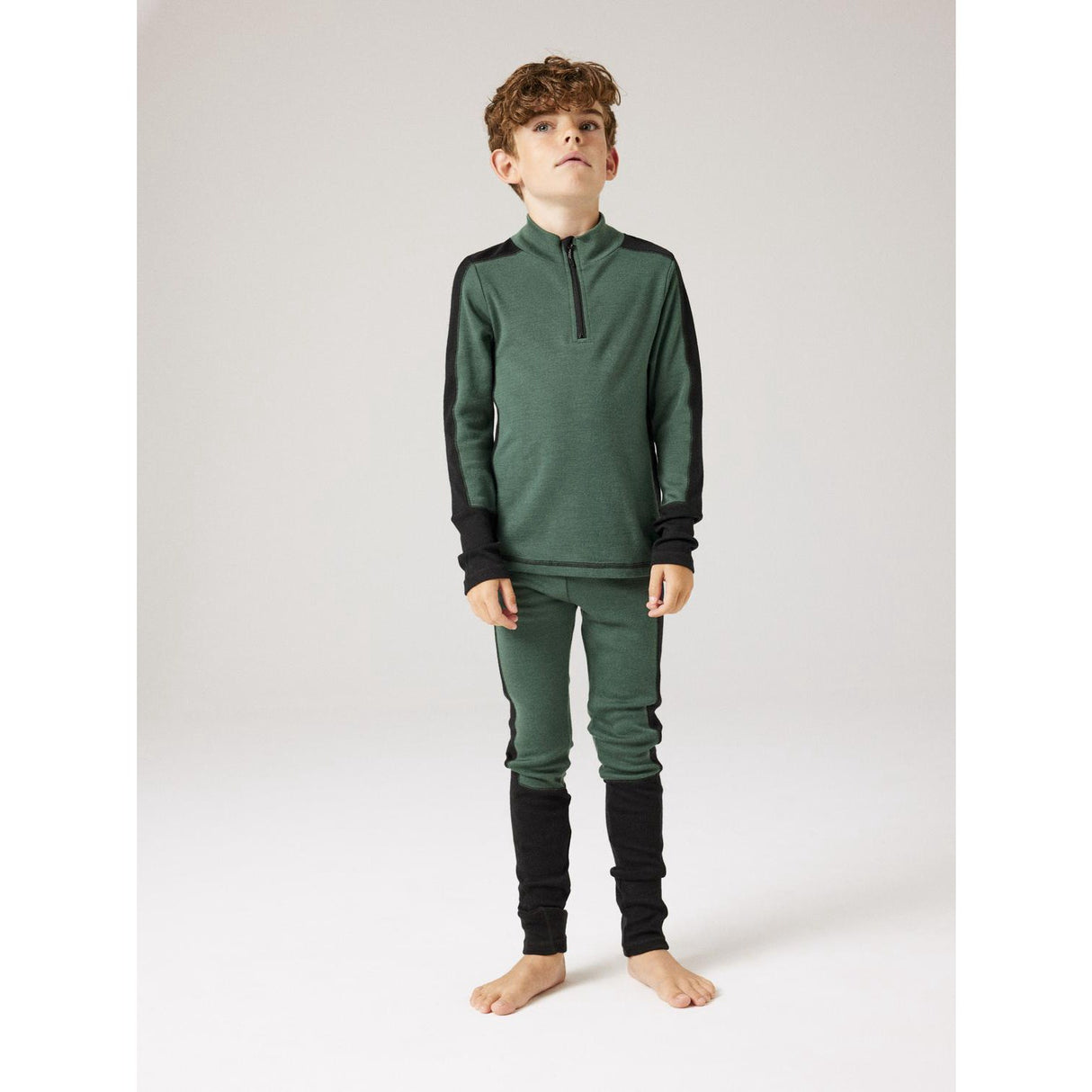 Name It Jungle Green Nkmwillo Wool Longjohn