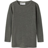 Name It Mulled Basil Nmnwax Wool Rib Ls Top Noos