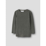 Name It Mulled Basil Nmnwax Wool Rib Ls Top Noos
