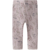 Name It Violet Ice Flowers And Leafs Nbfwang Wool Needle Leggings Noos