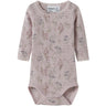 Name It Violet Ice Flowers + Leafs Nbfwang Wool Needle Ls Body Noos