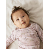 Name It Violet Ice Flowers + Leafs Nbfwang Wool Needle Ls Body Noos
