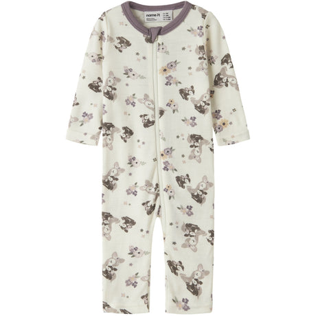 Name It Snow White Bambi + Flowers Nbfwillit Wool Ls Suit