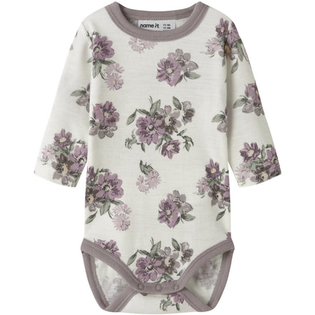 Name It Snow White Flower Bouquet Nbfwillitus Wool Ls Body