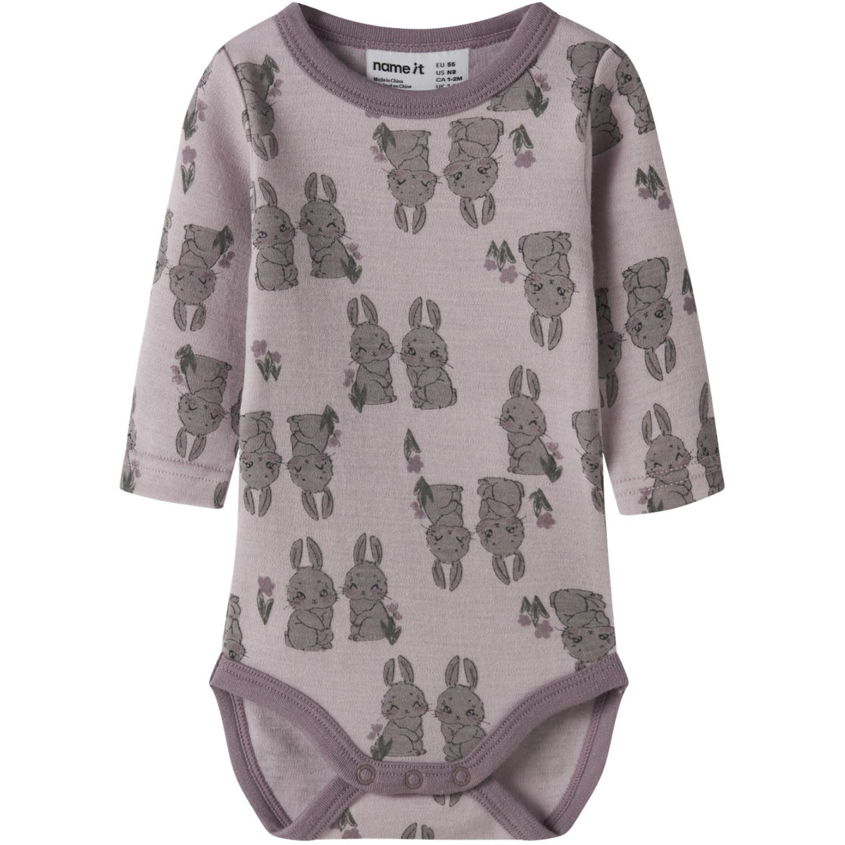 Name It Violet Ice Bunnies Nbfwillow Wool Ls Body