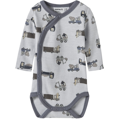 Name It Arctic Ice Animals At Work Nbmwillit Wool Ls Wrap Body