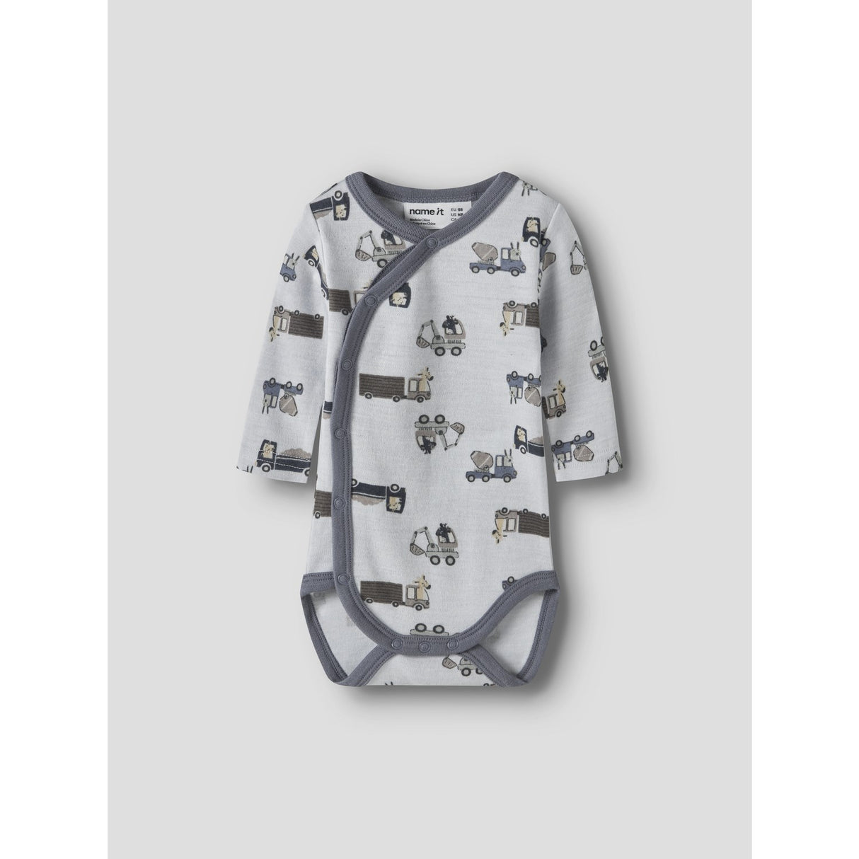 Name It Arctic Ice Animals At Work Nbmwillit Wool Ls Wrap Body