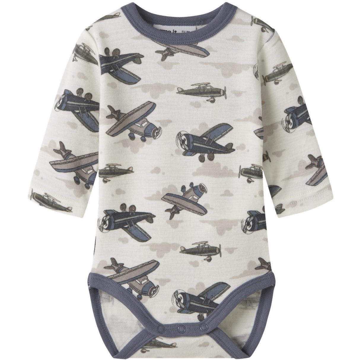 Name It Snow White Airplanes Nbmwillitus Wool Ls Body