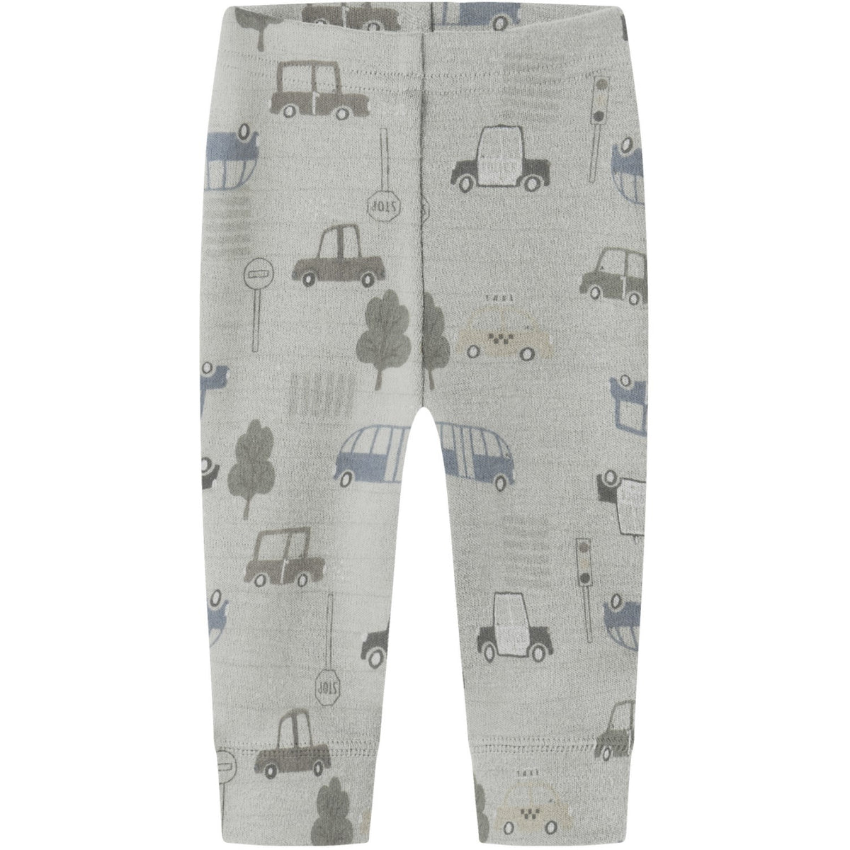 Name It Mineral Gray City Cars Nbmwillow Wool Longjohn