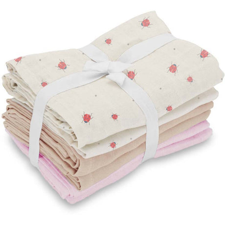 Vanilla COPENHAGEN Milk, Beige, Blue Lady Lovebug Muslins 6-Pack