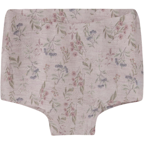Name It Violet Ice Flowers + Leafs Nmfwang Wool Needle Boxer