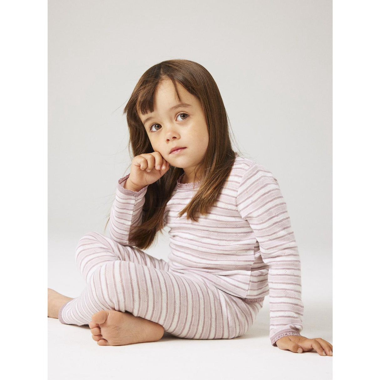 Name It Snow White Violet Ice + Toadstool Nmfwang Wool Needle Leggings Noos