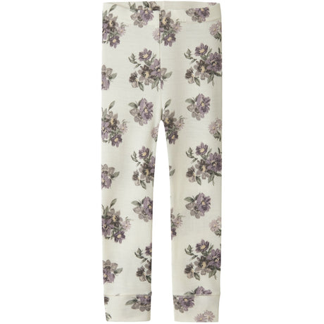Name It Snow White Flower Bouquet Nmfwillitus Wool Leggings