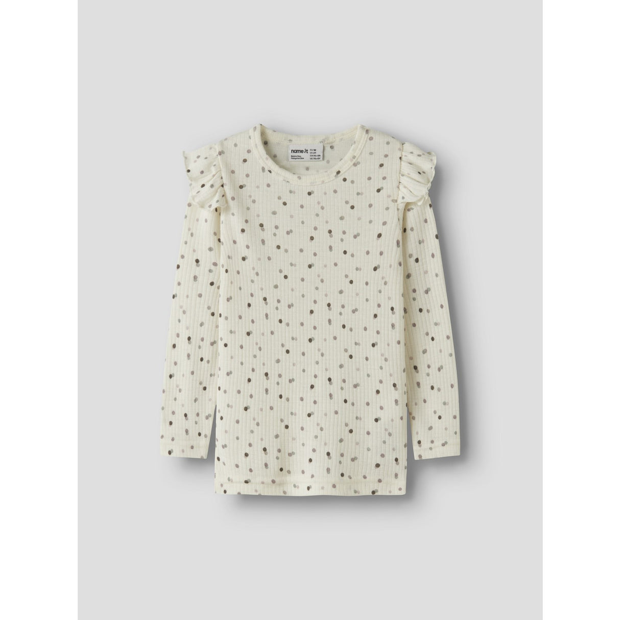 Name It Snow White Double Dots Nmfwomi Wo/Mo Ls Top