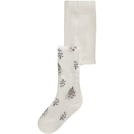 Name It Snow White Long Flowers Nmfwak Wo/Bl Tights Aoj