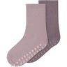 Name It Violet Ice Nmfwak Wo/Bl 2P Socks W/Non Skid