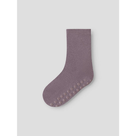 Name It Violet Ice Nmfwak Wo/Bl 2P Socks W/Non Skid