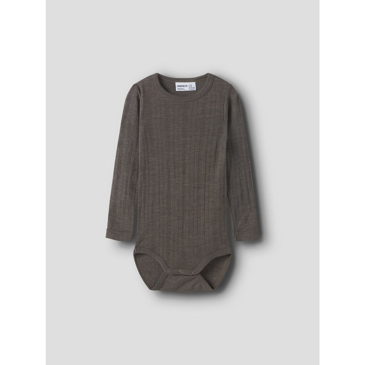 Name It Morel Nmmwang Wool Needle Ls Body Solid