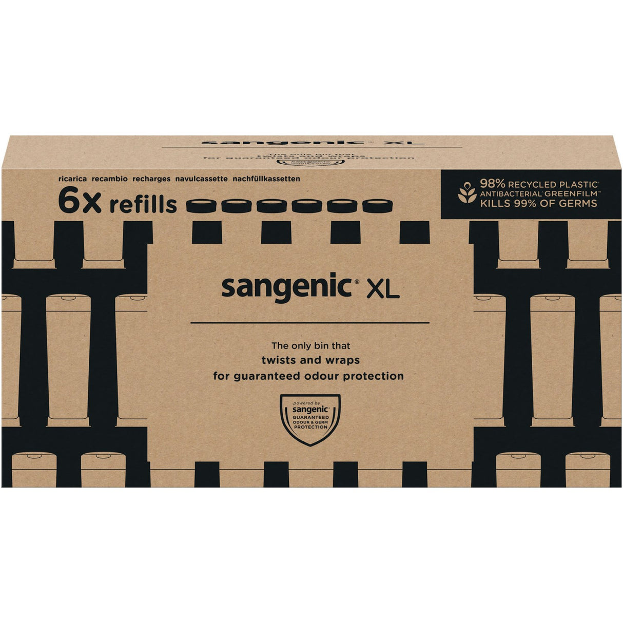 Tommee Tippee Twist & Click Sangenic Xl Refill 6-Pack