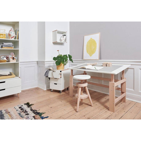 Manis-h Snow White Justerbart Skrivebord With Stel I Bøgetræ