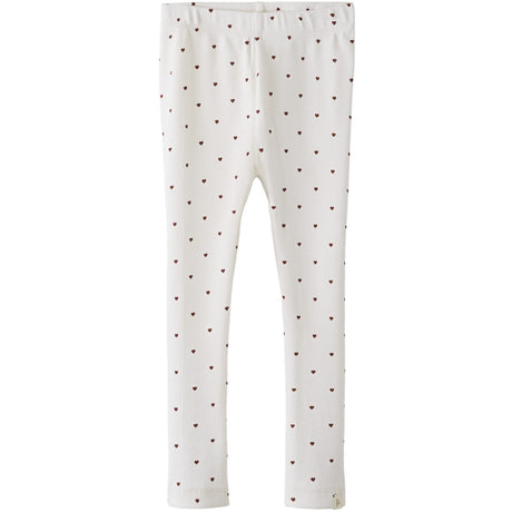 Lil'Atelier Coconut Milk Heart Nmfgago Slim Leggings Lil Noos