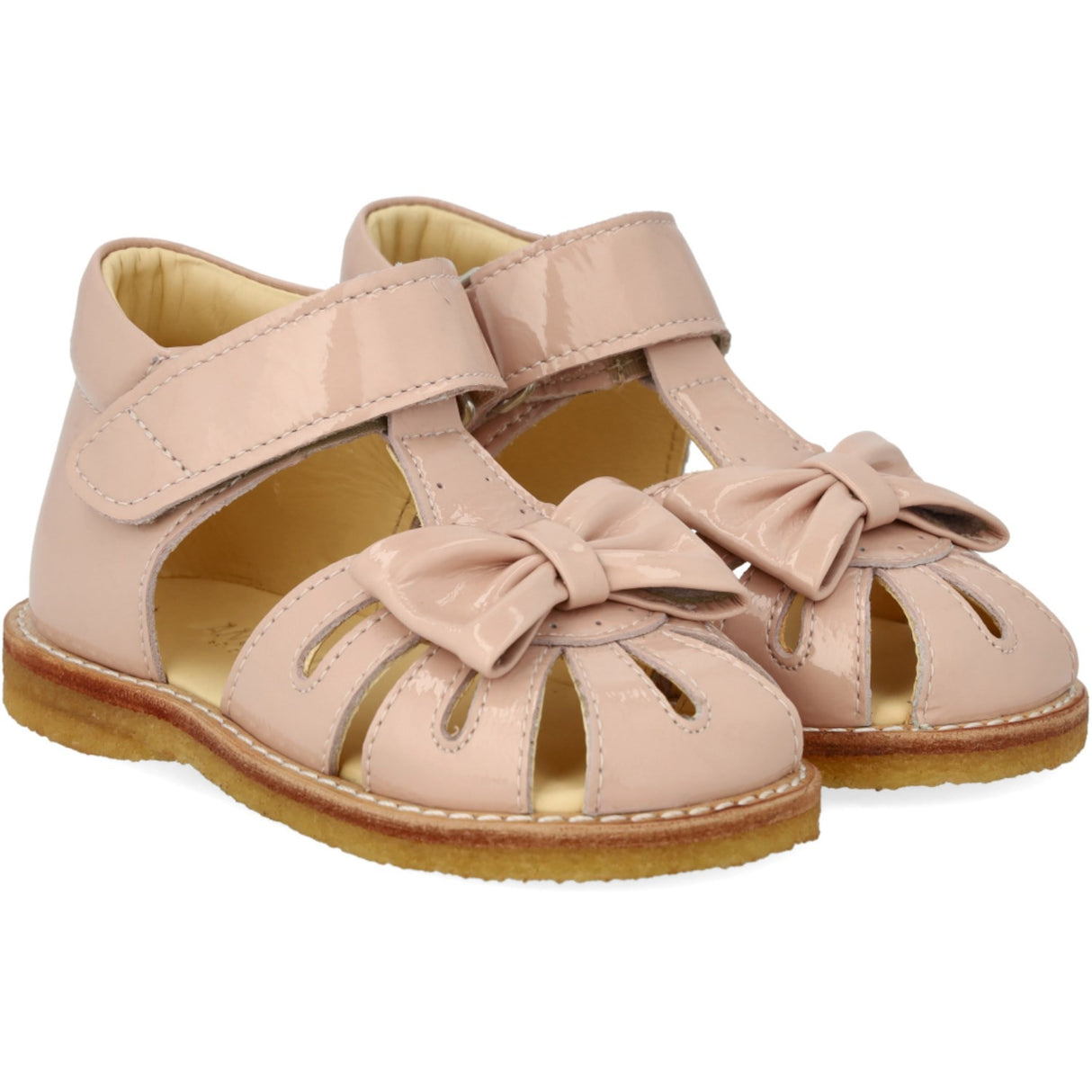 Angulus Rosebud Beginner Sandal Med Bow Og Velcro Fastening