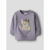 Name It Lavender Gray Nbftacathy Ls Sweat Bru