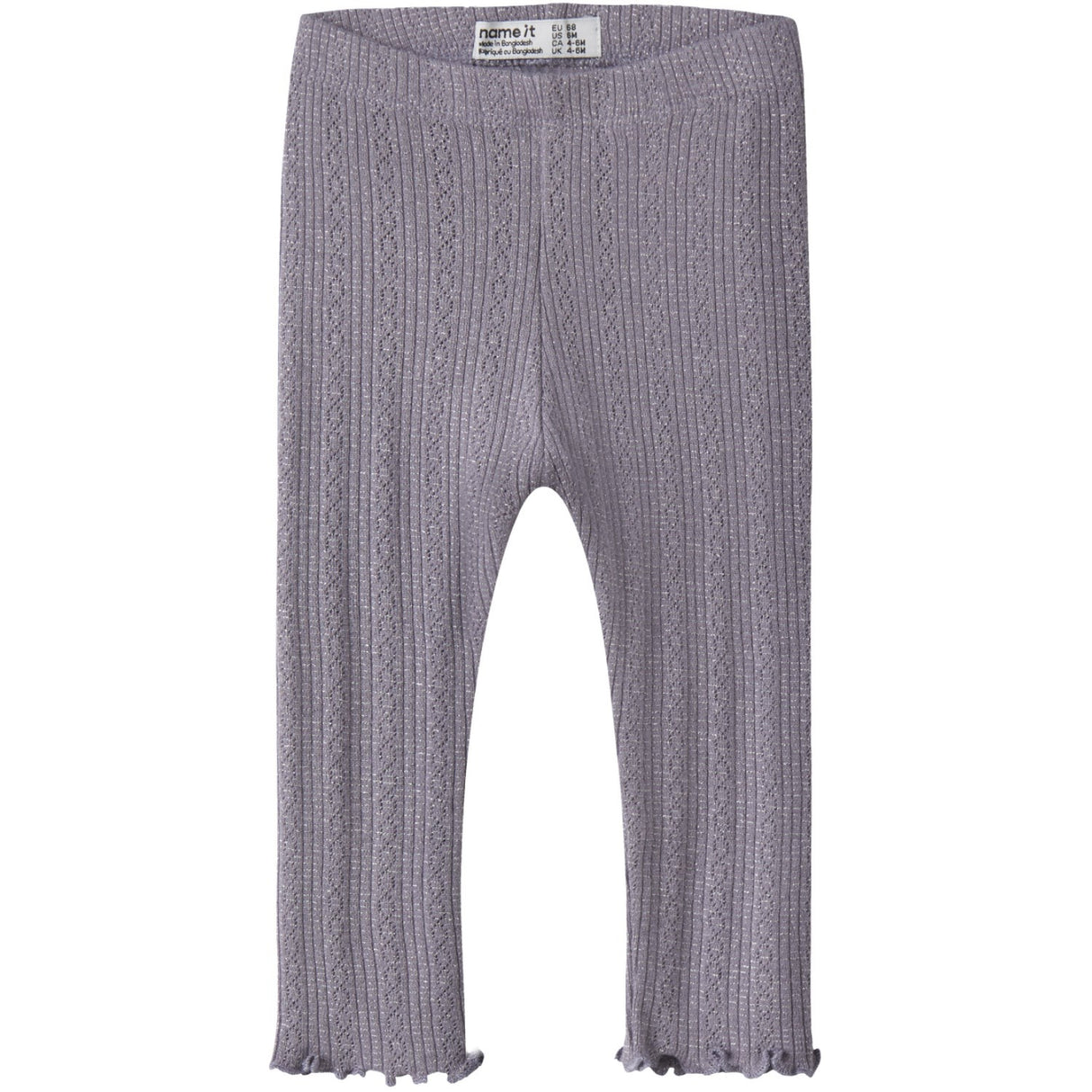 Name It Lavender Gray Melange Nbfblitta Leggings