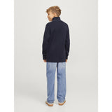 Jack & Jones Junior Night Sky Jprblamilano Stitch Knit Half Zip Jnr