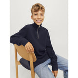 Jack & Jones Junior Night Sky Jprblamilano Stitch Knit Half Zip Jnr