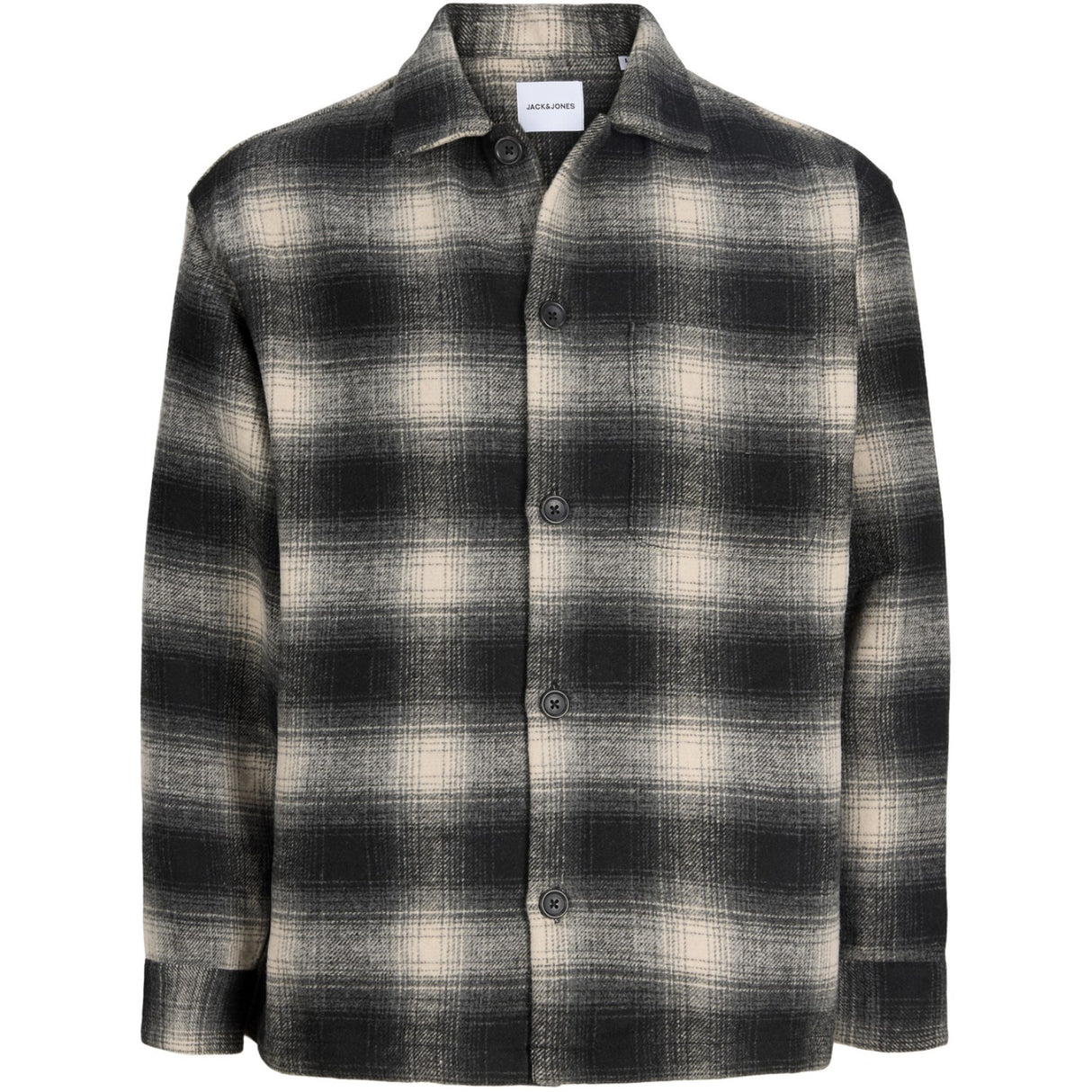 Jack & Jones Junior Asphalt Checks Jjesoho Ollie Overshirt Ls Sn Jnr
