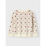 Lil'Atelier Turtledove Red Heart Nmfsaran Ls Knit Card Heart Lil