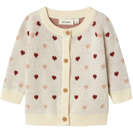 Lil'Atelier Turtledove Red Heart Nbfsaran Ls Knit Card Heart Lil