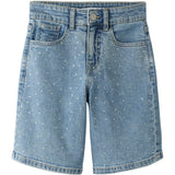 Name It Medium Blue Denim Nkfrose Hw L Dnm Rhine Shorts 2277-Bc