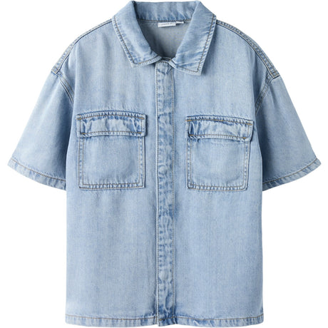 Name It Light Blue Denim Nkmjoy Boxy Dnm 1/2 Shirt 1860-Ph F