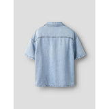 Name It Light Blue Denim Nkmjoy Boxy Dnm 1/2 Shirt 1860-Ph F