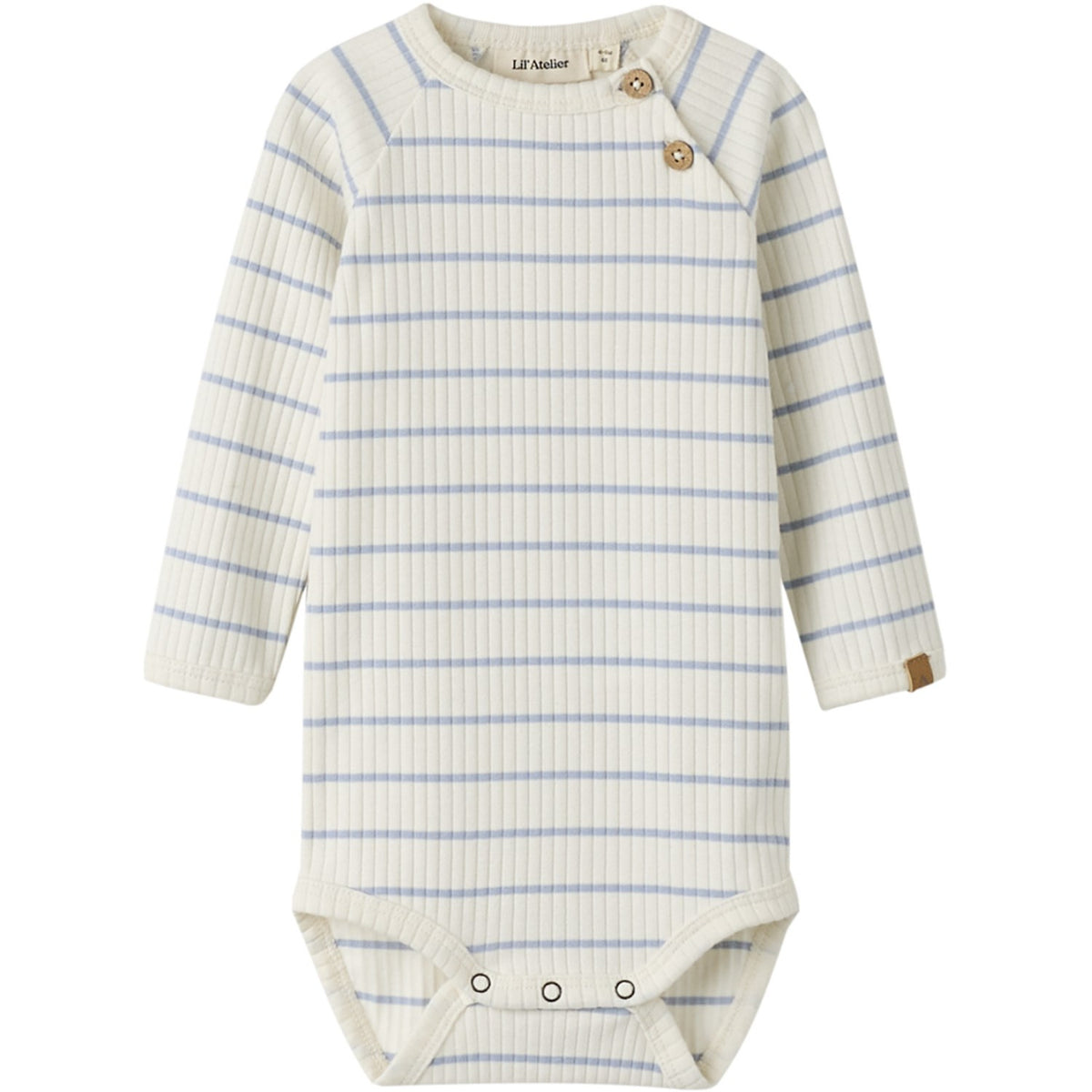 Lil' Atelier Romper Lange Mouw | Biologisch Katoen Coconut Milk – Mees Store