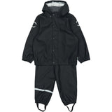 Mikk-Line Dark Navy Pu Rain Set W. Susp.
