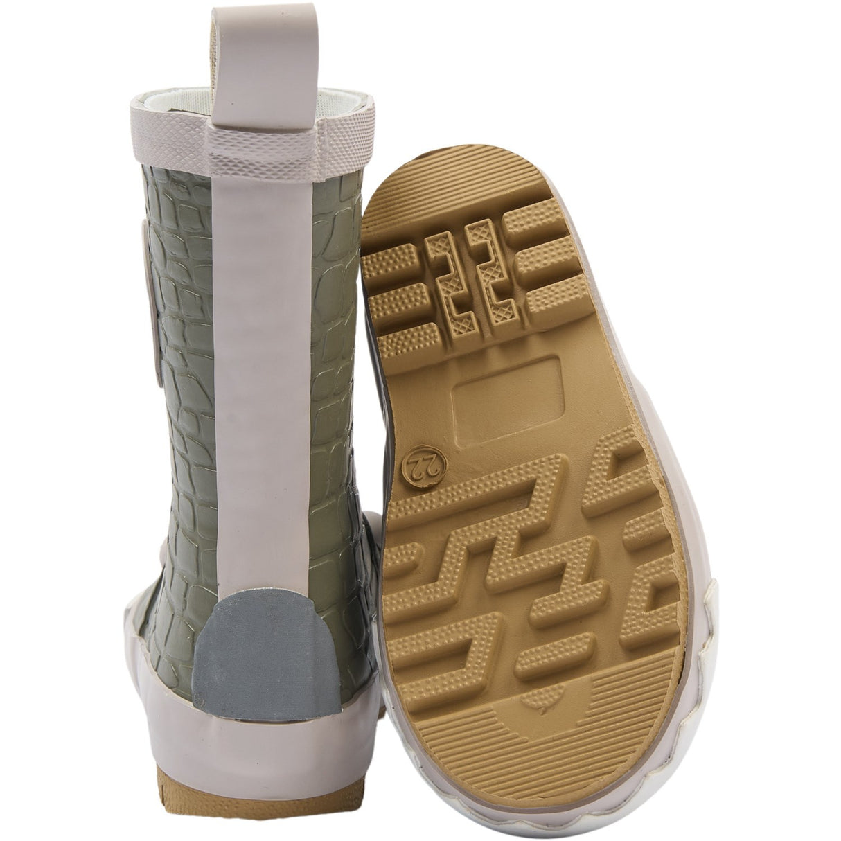 Mikk-Line Dusty Olive Wellies 3D Dragon
