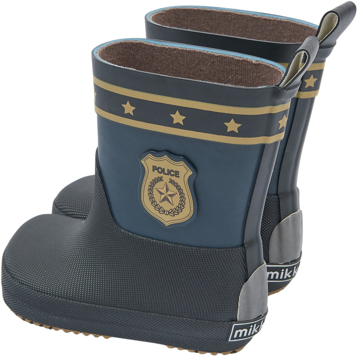 Mikk-Line Blue Nights Wellies Police Barefoot