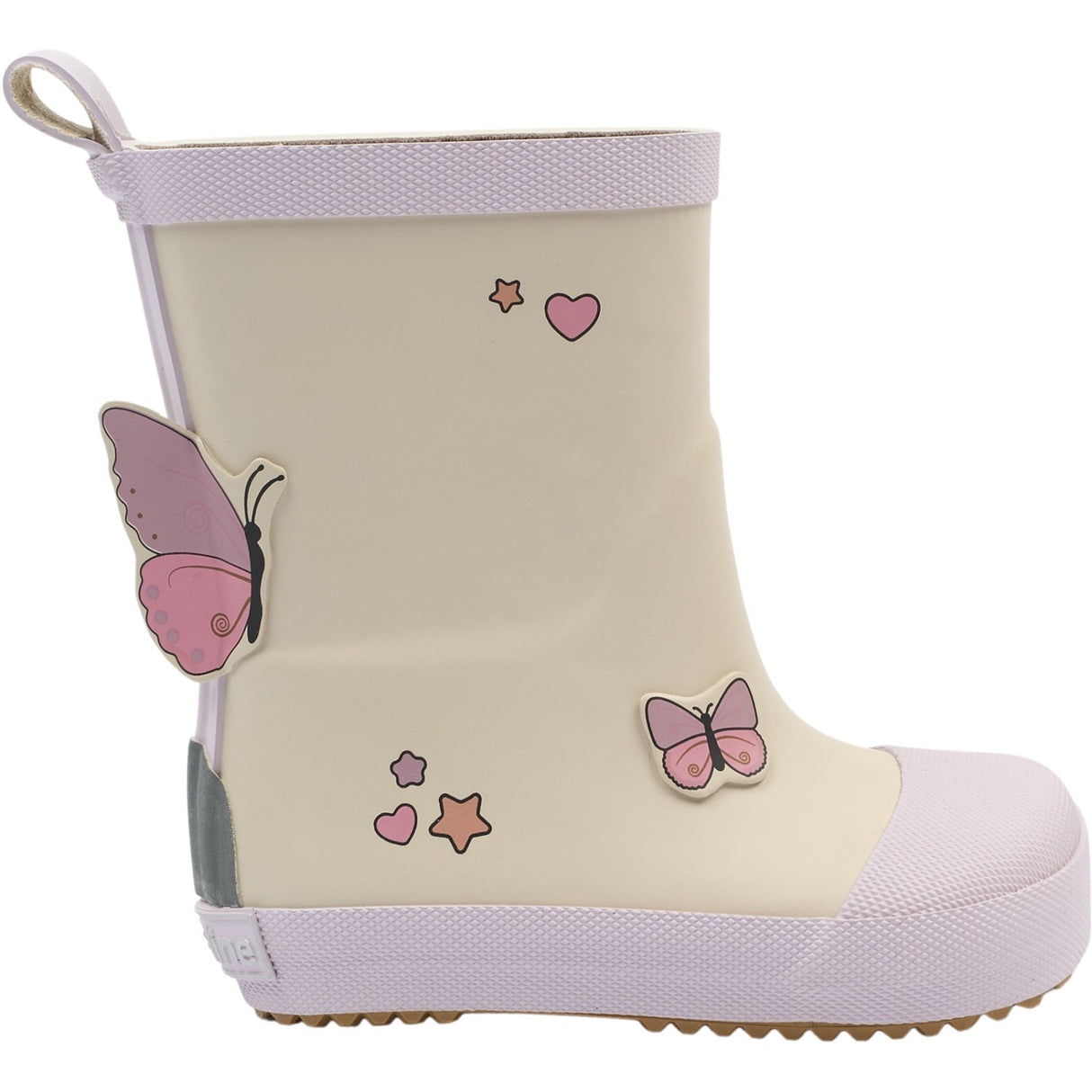Mikk-Line Oyster Gray Wellies Butterfly Barefoot